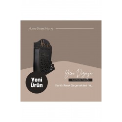 Home Sweet Home Lazer Kesim Ahşap Anahtarlık & Duvar Dekoru