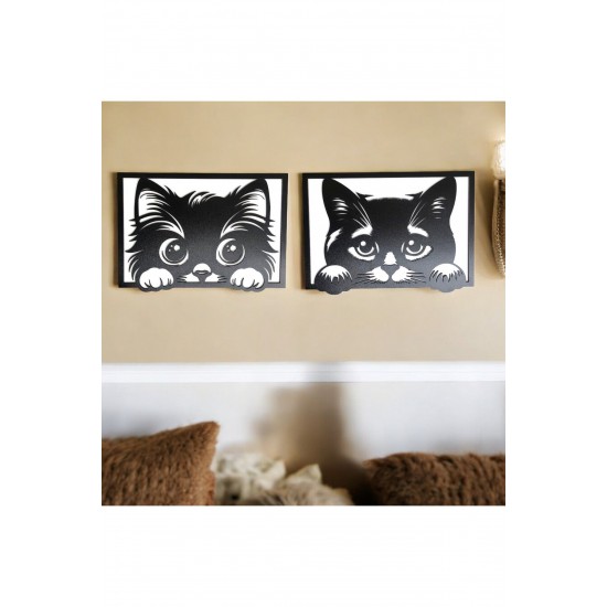 Kedi duvar panosu (2'li) Kedi duvar panosu (2'li)