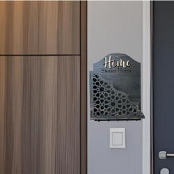 Home Sweet Home Lazer Kesim Ahşap Anahtarlık & Duvar Dekoru