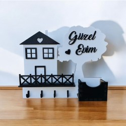 ‘’Güzel Evim’’ Anahtar askısı (Siyah)