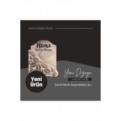 Home Sweet Home Lazer Kesim Ahşap Anahtarlık & Duvar Dekoru